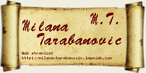 Milana Tarabanović vizit kartica